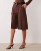 ASOS DESIGN ASOS DESIGN wide leg clean Bermuda shorts in brown - 2
