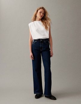 ASOS DESIGN ASOS DESIGN wide leg dad jeans in rinse-Navy