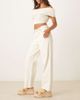 ASOS DESIGN ASOS DESIGN wide leg dad jeans with belt in white-Neutral - 1