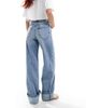 ASOS DESIGN ASOS DESIGN wide leg dad jeans with cuffs in light mid blue - 2