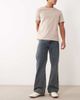ASOS DESIGN ASOS DESIGN wide leg flare jeans in vintage wash blue-Black - 1