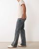 ASOS DESIGN ASOS DESIGN wide leg flare jeans in vintage wash blue-Black - 2