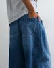 ASOS DESIGN ASOS DESIGN wide leg jeans in mid wash blue with pleats - 4