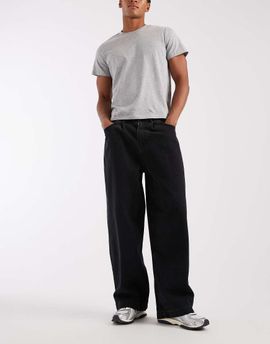 ASOS DESIGN ASOS DESIGN wide leg jeans in washed black with pleats