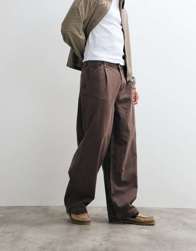 ASOS DESIGN ASOS DESIGN wide leg jeans in washed brown