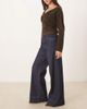 ASOS DESIGN ASOS DESIGN wide leg jeans with crease front and belt in rinse-Navy - 3