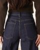 ASOS DESIGN ASOS DESIGN wide leg jeans with crease front and belt in rinse-Navy - 4