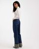ASOS DESIGN ASOS DESIGN wide leg jeans with plaid print cuffs in indigo-Blue - 3