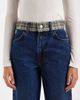 ASOS DESIGN ASOS DESIGN wide leg jeans with plaid print cuffs in indigo-Blue - 4