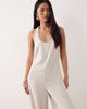 ASOS DESIGN ASOS DESIGN wide leg jumpsuit with twist back in stone-Neutral - 3