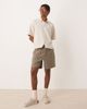 ASOS DESIGN ASOS DESIGN wide leg mid length pleated shorts with drawstring in khaki-Green - 1