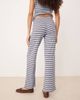 ASOS DESIGN ASOS DESIGN wide leg pants in brown and blue stripes - part of a set-Multi - 4