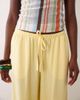 ASOS DESIGN ASOS DESIGN wide leg pants in buttermilk linen-Yellow - 3