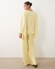 ASOS DESIGN ASOS DESIGN wide leg pants in buttermilk yellow - part of a set - 4