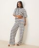 ASOS DESIGN ASOS DESIGN wide leg pants in knit navy stripe - part of a set-Multi - 1
