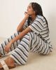 ASOS DESIGN ASOS DESIGN wide leg pants in knit navy stripe - part of a set-Multi - 2