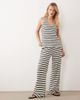 ASOS DESIGN ASOS DESIGN wide leg pants in mono stripes - part of a set-Multi - 1