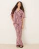 ASOS DESIGN ASOS DESIGN wide leg pants in pink and choc stripe - part of a set-Multi - 1