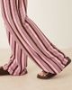 ASOS DESIGN ASOS DESIGN wide leg pants in pink and choc stripe - part of a set-Multi - 4