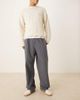 ASOS DESIGN ASOS DESIGN wide leg pants with pleat detailing in gray-Navy - 2