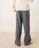 ASOS DESIGN ASOS DESIGN wide leg pants with pleat detailing in gray-Navy - 4