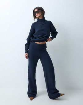 ASOS DESIGN ASOS DESIGN wide leg pants with wool in navy - part of a set