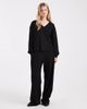 ASOS DESIGN ASOS DESIGN wide leg ribbed sweatpants in black - part of a set - 1