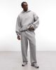 ASOS DESIGN ASOS DESIGN wide leg sweatpants with cut and sew in gray heather - 1