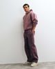 ASOS DESIGN ASOS DESIGN wide leg sweatpants with embroidery in brown scuba-style fabric-Purple - 1