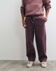 ASOS DESIGN ASOS DESIGN wide leg sweatpants with embroidery in brown scuba-style fabric-Purple - 3