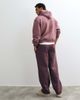 ASOS DESIGN ASOS DESIGN wide leg sweatpants with embroidery in brown scuba-style fabric-Purple - 4