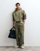 ASOS DESIGN ASOS DESIGN wide leg sweatpants with embroidery in olive green scuba-style fabric - 1