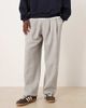 ASOS DESIGN ASOS DESIGN wide leg sweatpants with pleats in heather gray - 1