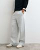 ASOS DESIGN ASOS DESIGN wide leg sweatpants with twisted seams in gray scuba-style fabric - 3