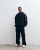ASOS DESIGN ASOS DESIGN wide leg sweatpants with white piping in navy - 1