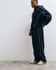 ASOS DESIGN ASOS DESIGN wide leg sweatpants with white piping in navy - 2