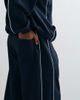 ASOS DESIGN ASOS DESIGN wide leg sweatpants with white piping in navy - 3
