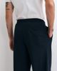 ASOS DESIGN ASOS DESIGN wide leg textured plissé double pleated sweatpants in navy - 2
