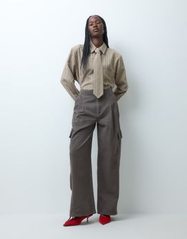 ASOS DESIGN ASOS DESIGN wide leg utility pants in chocolate-Brown