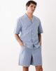 ASOS DESIGN ASOS DESIGN wide shorts in blue stripe - part of a set - 2