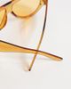 ASOS DESIGN ASOS DESIGN wide temple aviator sunglasses in crystal orange - 2