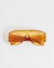 ASOS DESIGN ASOS DESIGN wide temple aviator sunglasses in crystal orange - 3