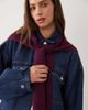 ASOS DESIGN ASOS DESIGN wide tie triangle scarf in plum-Purple - 1