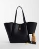 ASOS DESIGN ASOS DESIGN winged tote bag with lock detail in black - 1