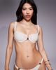 ASOS DESIGN ASOS DESIGN winter crinkle underwire balcony bikini top with hardware in metallic cream-Neutral - 1