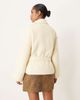 ASOS DESIGN ASOS DESIGN wool blend short trench coat with low belt in buttermilk-Yellow - 3