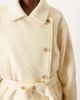 ASOS DESIGN ASOS DESIGN wool blend short trench coat with low belt in buttermilk-Yellow - 4