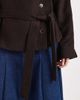 ASOS DESIGN ASOS DESIGN wool blend short trench coat with low belt in chocolate-Brown - 4