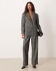 ASOS DESIGN ASOS DESIGN wool blend tailored barrel leg suit pants in brushed black and white herringbone-Multi - 1