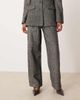 ASOS DESIGN ASOS DESIGN wool blend tailored barrel leg suit pants in brushed black and white herringbone-Multi - 2
